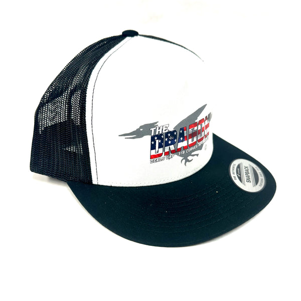 Red / White & Blue Dragon Flat bill