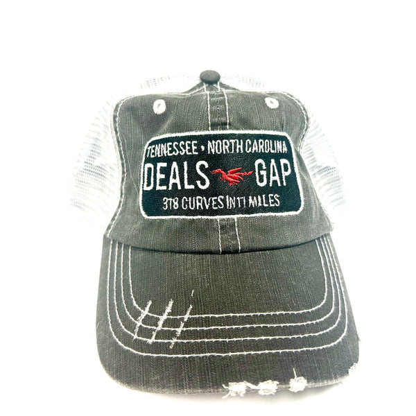 Washed License Plate hat - black