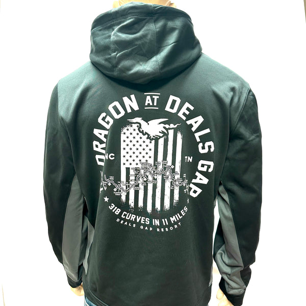 Flag Map Hoodie Gray