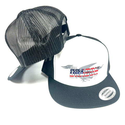 Red / White & Blue Dragon Flat bill