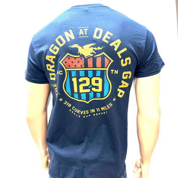 Flag Sign Shield Blue short sleeve