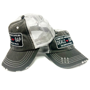 Washed License Plate hat - black