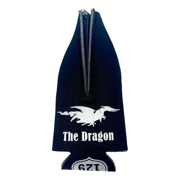 Black / silver shield coozie