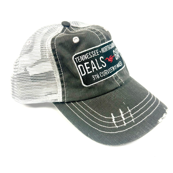 Washed License Plate hat - black