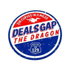 Deals Gap Circle sign r/w/b